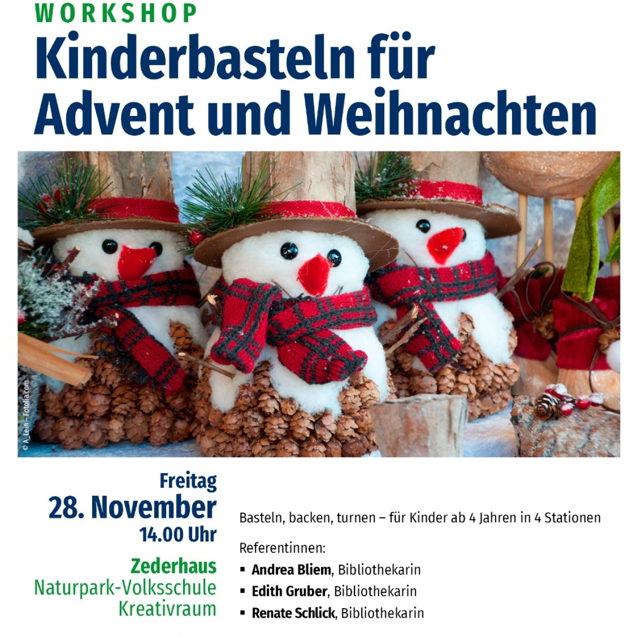 Kinderbasteln für Advent und Weihnachten